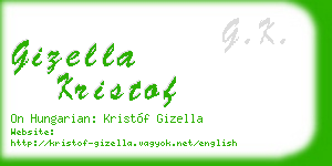 gizella kristof business card